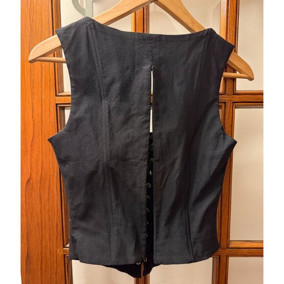 SOLD: Vintage 2000's Bebe Black Corset Top sz S - Picture 5 of 6